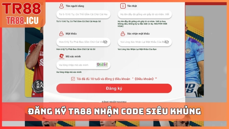 Đăng ký TR88 nhận code siêu khủng